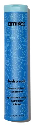 amika hydro rush intense moisture conditioner with hyaluronic acid, 275ml | for dry, textured, or coarse hair types 2a-4c, long-lasting hydration, color-safe, keratin + chemically treated safe