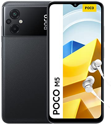 XIAOMI 22071219CG Poco M5 Smartphone Pantalla de 6.58 90Hz FHD+ DotDrop, MediaTek Helio G99, Triple cámara de 50MP con IA, 5000mAh, NFC, Color Negro, 4 + 128 GB