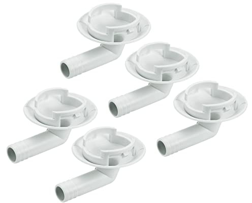 sourcing map Aire Acondicionado Drenaje Manguera Conector 40mm Tubo Codo Conexión Reemplazo Pieza Accesorios para Mini-Split Ventana AC, Beige Paquete de 5