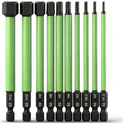 Allen Wrench Drill Bits 1.5-12mm, K Kwokker Hex Shank Screwdriver Bit Set