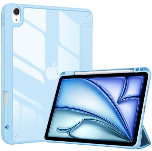 ProCase Hülle für iPad Air 11 Zoll (M4 2026/M3 2025/M2 2024)/ iPad Air 6/5/4 Gen 10,9 Zoll (2022/2020) mit Stifthalter, Case Cover mit transparenter Rückseitenschale Schutzhülle -Himmel