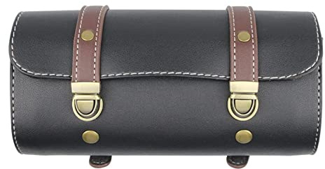 Krtopo Motorrad Lenkertasche Klein, Vintage Satteltaschen Gabeltasche Abnehmbarer Schultergurt Wasserdicht-Motorrad Front Aufbewahrungstasche Container