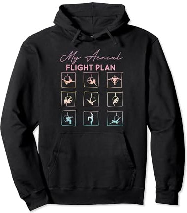 Lustige Aerial Yoga Geschenke, Aerial Hoop Flugplan, Lyra Ring Pullover Hoodie