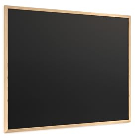 ALLboards Lavagna nera da gesso 100x80 cm con cornice in legno ECO, lavagna cancellabile per ristorante, lavagna da parete