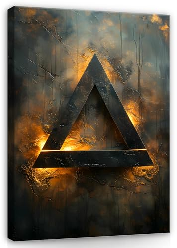 WallArena Tableau de style industriel, abstrait, effet rouille, 100 x 75 cm, moderne, grand, XXL, salon, chambre à coucher, impression artistique murale sur toile, prêt à accrocher