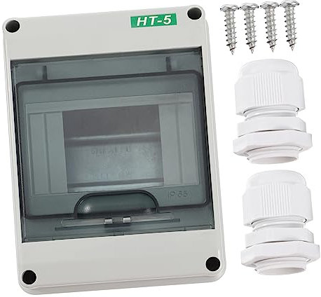 Gadpiparty Scatola Distribuzione dell'Alimentazione Ht-5 per Esterni in Staffa Din Protezione Antipolvere e Antisolare 5 per Installazione Elettrica