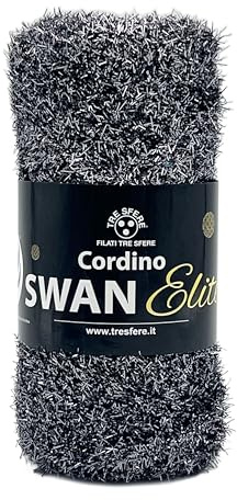 cordini laminati Swan Elite 100g - 75 metri per borse handmade e molto altro ancora (grigio scuro lux, ELITE)