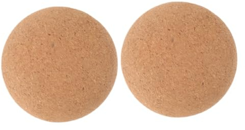 2 Stück Kork Massagebälle, Beige, für Yoga und Heimmassage | Kork, für Rücken und Hüften, zum Lösen von Verspannungen, Tiefer Druck für Muskelfatigue