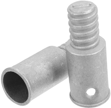 Healeved Broom Handle Threaded Adapter Mop Rod Splicing 2pcs Metal Extension Pole End Repair Kit Replacement for Mop Broom Handles Cleaning Equipment