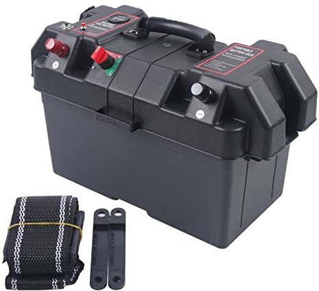 USB Power Station Batteriekasten, Batteriebox für Bootsmotor Elektromotor Schlauchboot Aussenboarder Wohnmobil