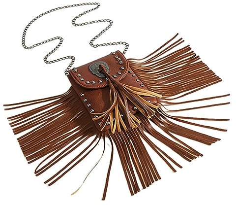 VALICLUD Fransen-umhängetasche Vintage Für Damen Mit Quasten-design Filigraner Optik Praktisch Für Schlüssel Handy Und Karten Schick Und Einzigartig Als Crossbody-tasche Oder Schultertasche