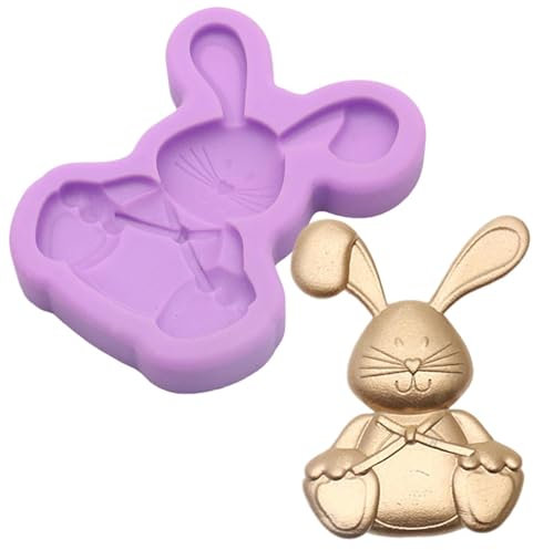 Silikon-Süßigkeitsformen,Ostern-Schokoladenform, Häschen-Silikon-Backform, Festliche Fondantform, süße Süßigkeitenformen für Kuchen, Pralinen, Kekse, Gelees