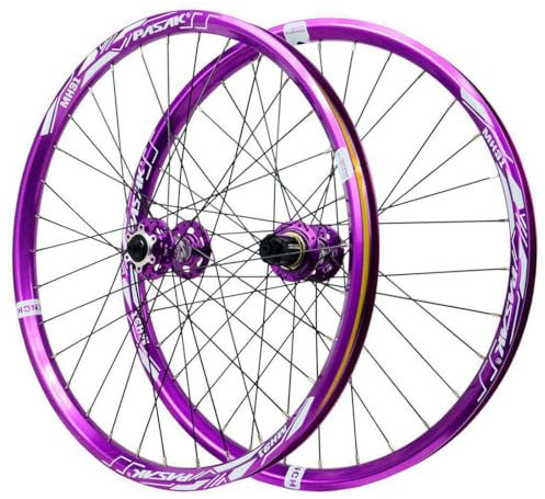 LPYDWZ MTB Radsatz Aus Aluminiumlegierung, 24 Zoll, Doppelwandfelge Scheibenbremse 4 Abgedichtete Lager MTB Fahrradräder for 7-12 Gänge(QR)