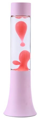 I-TOTAL® - Lampada Lava piccola, effetto Bolle, lava lamp colorata (Rosa Pastello) - 30 cm