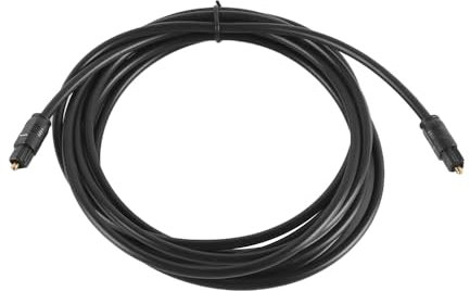 Laroal Audio Optical Cable OD4.0mm Toslink Optical Digital Audio Cable for TV Cameras(3m Black)