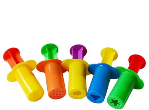 Weqizuerqi Knetwerkzeug, 8x3cm Knete Zubehör Kinder Plastilin Werkzeuge, 5 Stück Kreativ Knetspritzen Set, Knete Modellierwerkzeug Set, Knete Zubehör Kit Lernspielzeug Für Kleinkinder