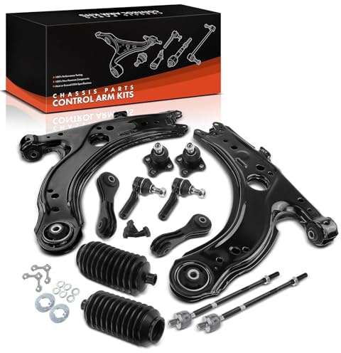 Frankberg 12x Querlenker Satz Vorderachse Kompatibel mit A3 8L1 Leon 1M1 Toledo II 1M2 O.c.t.a.v.i.a I 1U2 B.o.r.a 1J2 Golf IV 1J1 Golf IV Variant 1J5 Replace# 1J0422812B