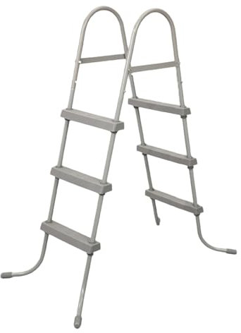 SAYEYBU éChelle De Piscine Hors Sol à 3 Marches avec Cadre en Acier, Escalier De Piscine Robuste Amovible, Escalier De Piscine avec Marches en Plastique AntidéRapantes,A,3 Steps