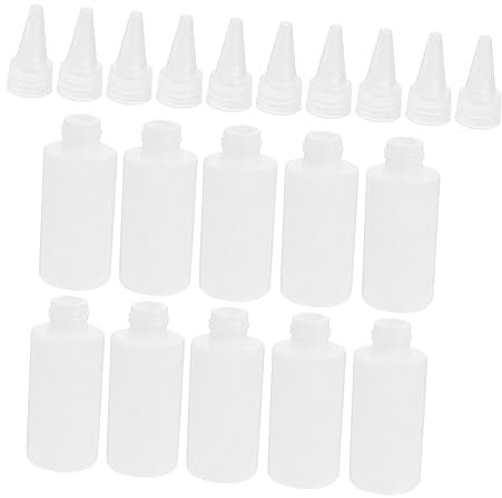 Veemoon 100piezas Botellas Exprimibles Para Pintura Acrílica Dispensadoras De Líquidos Boquilla Puntiaguda Para Manualidades y Calafatear Color Transparente Material Plástico