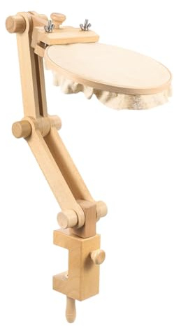 PATIKIL Supporto Per Ricamo In Legno Di Faggio Regolabile Con Rotazione A 360 Gradi Per Progetti Di Artigianato Fai Da Te Cucito E Lavori Ad Ago