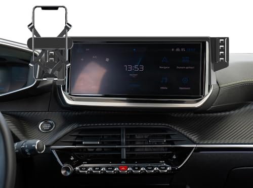 GXQKHFA Soporte de teléfono de Coche Compatible con 2023-2025 Peugeot 208 2008 e-208 e-2008 Accesorios de Soporte de teléfono móvil (for 2023-2025 208/2008/e208/e2008 for 10)