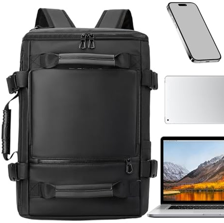 Laptop Ryggsäck för 39,6 cm laptop kapacitet justerbar axelrem | Affärsväska och Arbetsväska Justerbar Rem, 15,6 Tum Laptop, Laddare, Fil, Surfplatta, Hörlurar, Kamera, Män, Arbete,