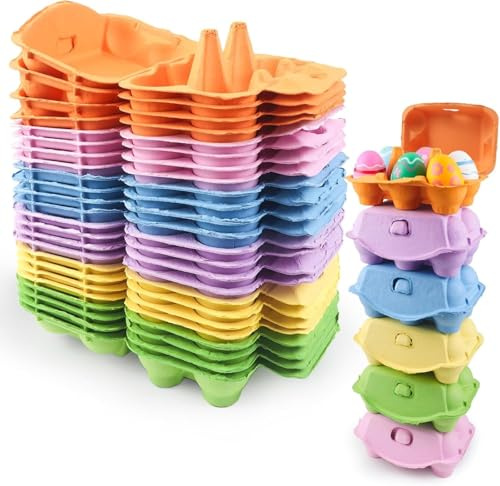 12 Stücke Eierkarton 6er Eierschachtel Pappe Wiederverwendbare Eierschachtel 6er Eierkartons aus Naturzellstoffpapier Eierschachtel Eierbox Eier Behälter für Hühner Enten