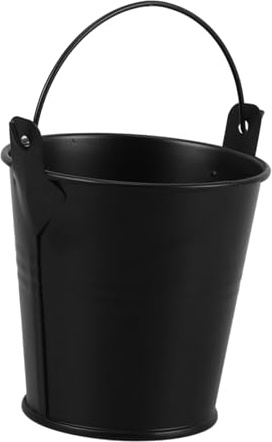 FONDOTIN Cubo para Barbacoa Resistente y Reutilizable Cubo Colector de Grasa para Parrillas de Gas y Exteriores Diseño Negro Duradero para Barbacoas al Aire