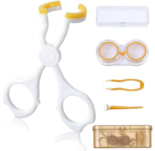 Classicseali Contact Lens Applicator,Eye Opener for Contact Lenses, Contacts Lens Remover Tool with Helper Insert/Remover, Tweezers, Eye Opener for Contacts, Case