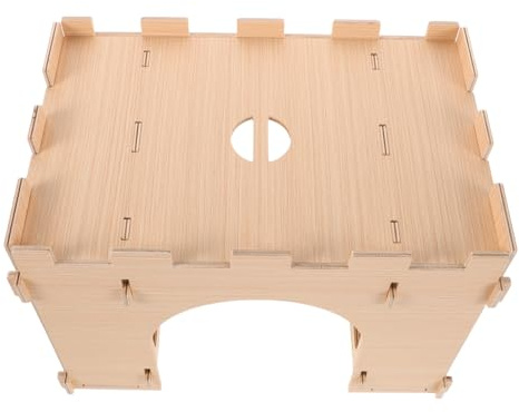 UTHCLO Heuaufbewahrung Heuhalter Aus Holz Für Kaninchen Heu Futterspender Für Hasen Heuspender Für Chinchillas Heufutter Futterspender Für Meerschweinchen Heukorb Selbstfütterer