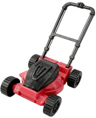F Fityle Puppenhausdeko Rasenmähermodell Kompaktes Zubehör Interaktives Ornament Puppenhausdekoration für Feste Schreibtisch Mädchen, Rot