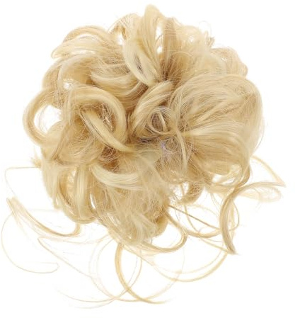 Cabilock Moño Postizo Desordenado Natural para Mujer Coleta Rizada Ligera Volumen Pieza de Cabello Suelta para Peinados Casuales y Fiestas Accesorio de Belleza para Cuidado del Cabello