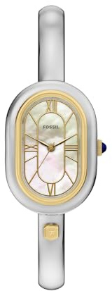 Fossil Sloan Watch for Women, Quartz Three Hand Movement with Stainless Steel Strap