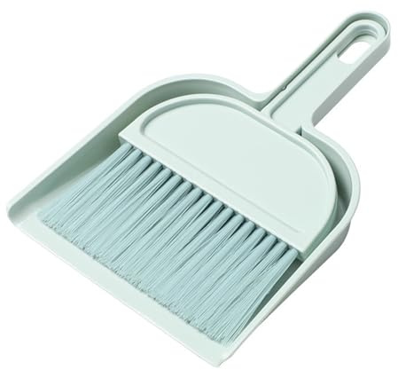 Mini Ensemble Balai de Bureau et Pelle à poussière, Outil de Nettoyage portatif Compact avec Poils Souples pour Table, lit, Rebord de fenêtre, dépoussiérage en Plastique 8,1 x 5,7
