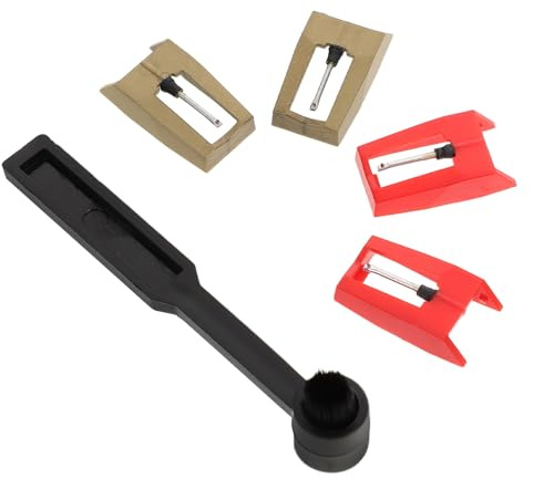 Hemobllo Stylus Kit Replacement for Record Player Turntable Stylus Brush for Record Needle and Cleaning Brushes for Cleaning in Home Audio Setup