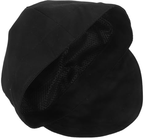 GAROZATION Gorra de Soldadura Ignífuga de Algodón Reversible Negra Ajuste y Forro de Malla Transpirable para Condiciones de Trabajo Pesado al Aire Libre