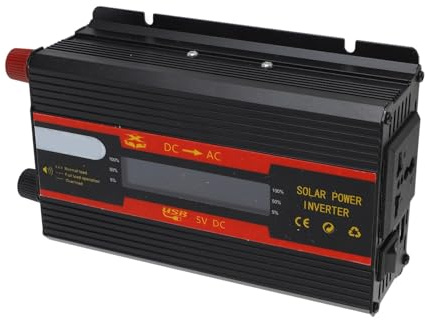 Acouto Inverter per Auto da 3000 W DC 12V a AC 220V con Display LCD - Convertitore di Sinusoidale Modificato per Inverter per Auto C 3000w DC a AC da 12 V a 220 V Modifica