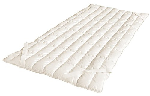 Öko Planet Unterbett aus Bio-Baumwolle (Bezug und Füllung) 90x200 cm, allergikergeeignet und waschbar, Matratzenschoner in verschiedenen Größen