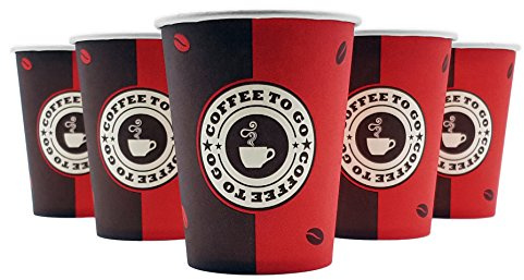 EXOPACK Lot de 1000 gobelets Coffee to go - 0,2 l - 200 ml - Fabriqués en Allemagne - Qualité supérieure - Biodégradables