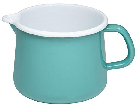 Riess, 0672-110, Schnabeltopf 12cm, Nouvelle - NATURE-GREEN EXTRA STARK, 0.46kg, 12cm Durchmesser, 1 Liter, Emaille, grün, Induktion