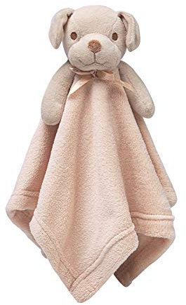 Pro Goleem Dog Security Blanket Brown Soft Puppy Lovey for Boys and Girls Unisex Lovie Baby Gifts for Toddler and Infant Snuggle Toy Stuffed Animal 16 Inch