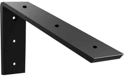 Robuste Halterung für Arbeitsplatten, versteckte L-Halterung, 25,4 x 15,2 x 6,4 cm, Metallkorbels für Quarz, Granit, Holz, Beton, Laminat, 1 Stück