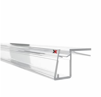 KRAUS Premium Duschdichtung DD-28 Duschtürdichtung für 6-8mm Glasstärke à 2000mm in transparenter Optik Duschdichtungen für Duschtüren & Duschkabinen Dichtungen als Anschlagdichtung bei 90°