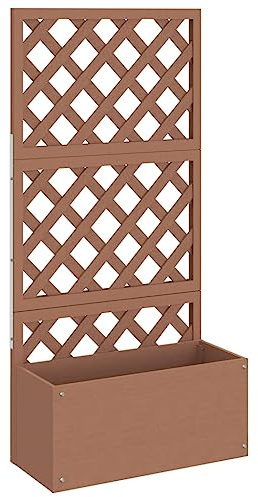 vidaXL Jardinera con Enrejado WPC 65x33x135 cm