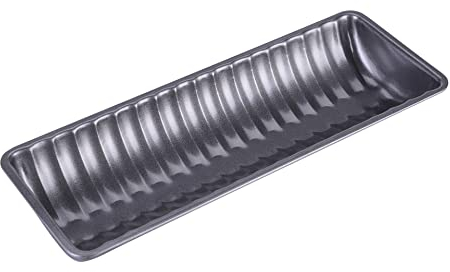 RAKUTE Baking 4.75 X 12.25 X 2inch Non-Stick Carbon Steel Almond Cake Pan Loaf Bread Pan Non Stick Skillet Pan Baking