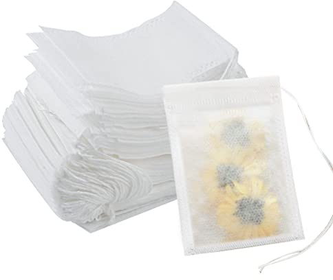 Yoosso 200 Stück Tee Filterbeutel, 9 x 7cm Teebeutel zum Selbstbefüllen Feine Teefilter mit Kordelzug Teefilterbeutel für Losen Tee Gewürze Kräuterpulver | Lebensmittelechter Vliesstoff, feine Filtration, hitzebeständig, für losen Tee, Gewürze und Kaffee