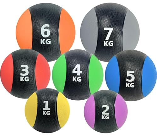 ATC Handels GmbH Medizinball in verschiendenen Gewichten - von 1 kg - 7 kg - Vielseitiges Kraft- und Koordinationstraining für maximale Fitness