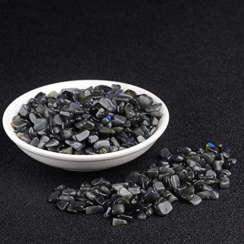 100g 5-12mm Pierre de Lune Grise Naturelle Gravier de Cristal Dégringolé Pierre Convient for la Disposition de Vase Stuffer Aquarium Jardins et Fontaines Gravier décoration de la chambre ( Color : 100