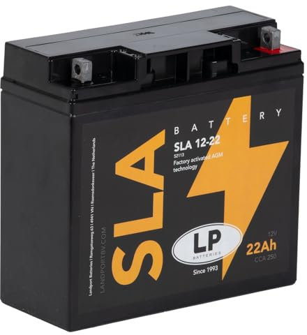 LANDPORT Batterie SLA 12-22 12V 22Ah kompatibel für BMW K75 740 RT, K 75 740 S 75/K569, R850 C 259C, R 850 R 259/259R
