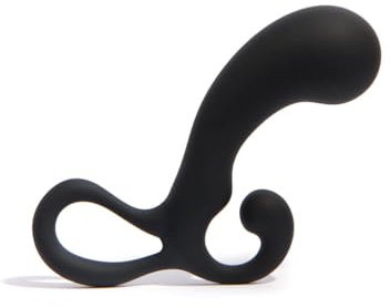 Platanomelón - Estimulador Prostático De Silicona Hipoalergénica con Anilla, Sumergible - Charlie Negro